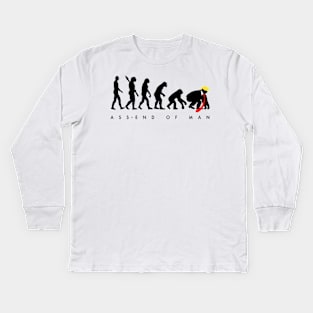 Ass-end of Man Kids Long Sleeve T-Shirt